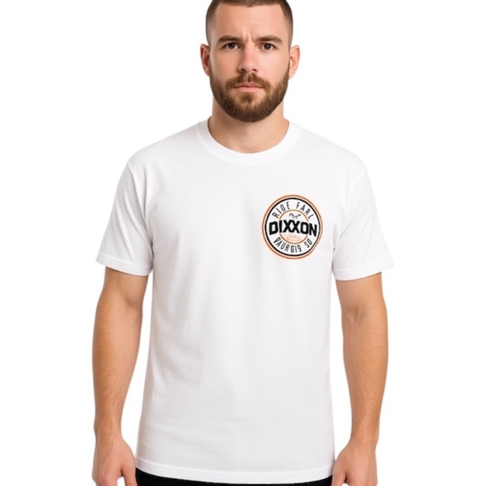 NWOT Dixxon Men's Sturgis Ride Fast White Tee Shirt, Size 3X